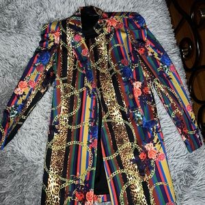 Multi-printed Blazer Dress